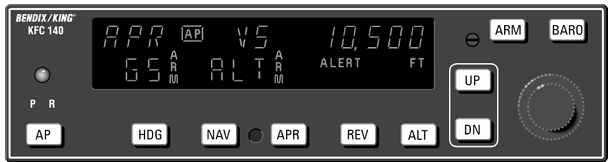 KAP 140 autopilot control panel