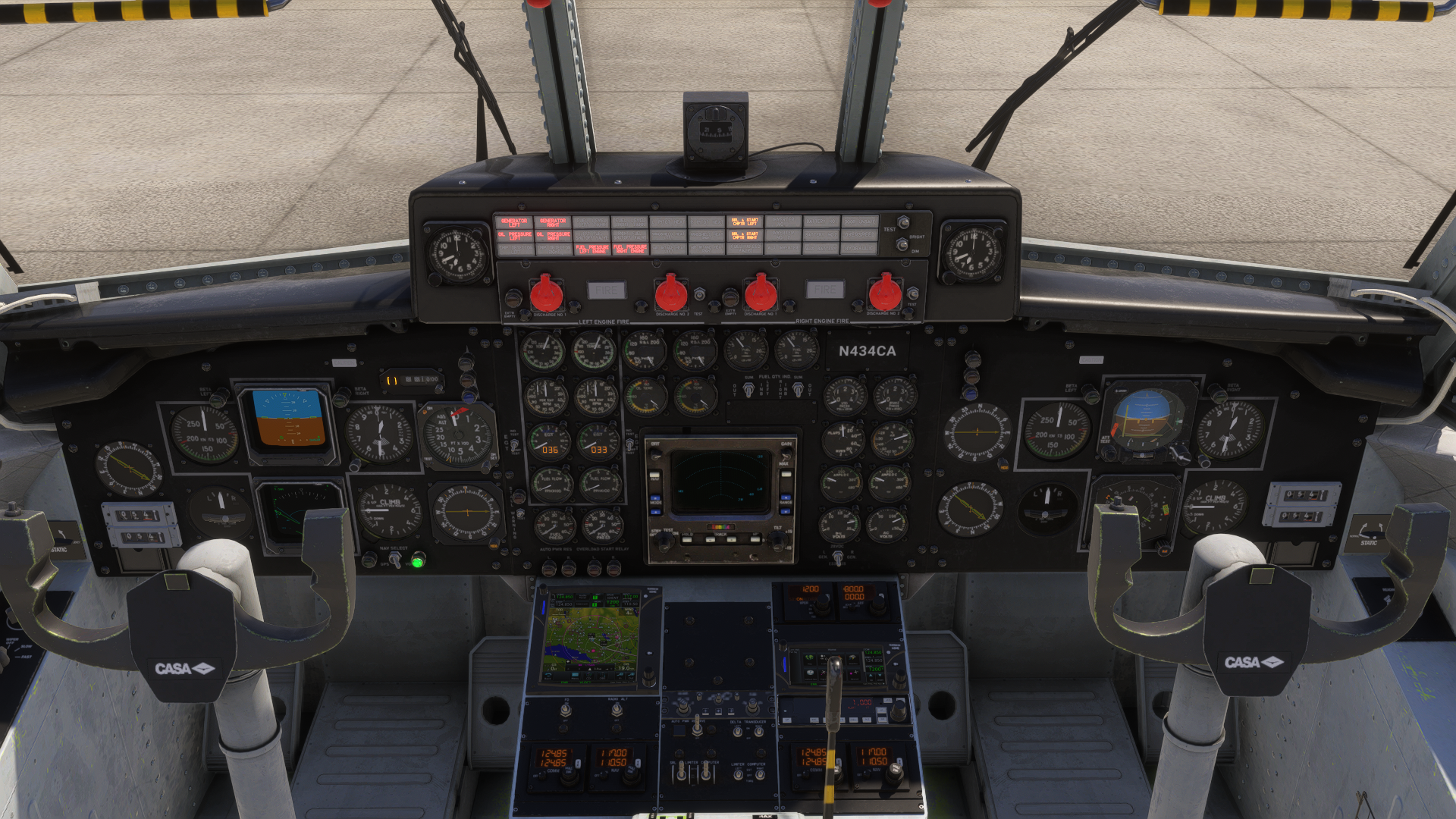 C212-200 cockpit detail